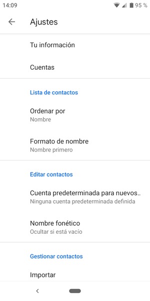 Desplácese y seleccione Importar