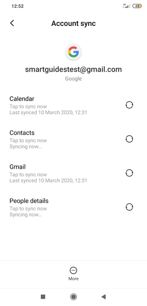 Your information will be synchronised