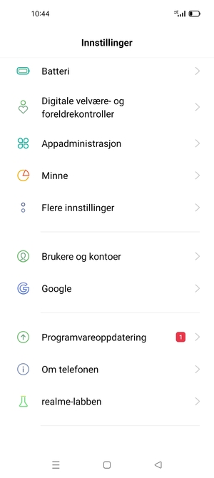 Bla til og velg Brukere og kontoer