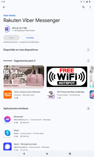 Espere a que el proceso de instalación finalice