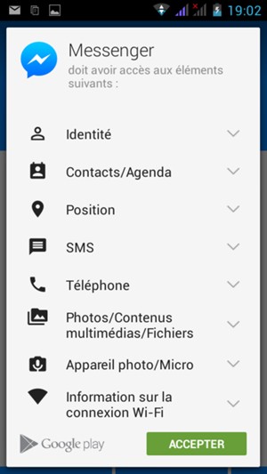 Sélectionnez ACCEPTER