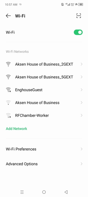 Select the wireless network you want to connect to