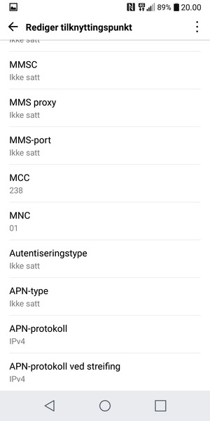 Bla ned og skriv inn MMS-informasjon