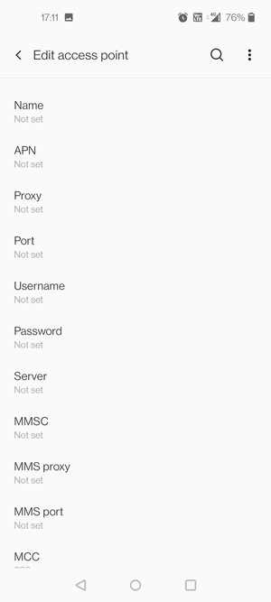 Enter Internet information