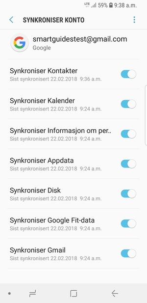 Velg menyknappen