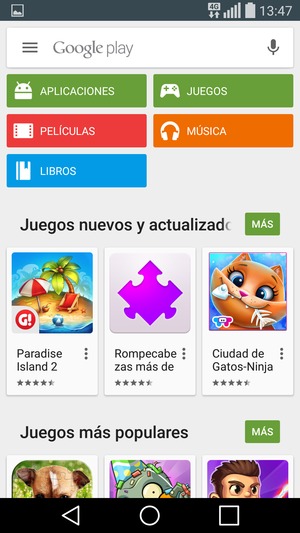 Seleccione la barra de Búsqueda