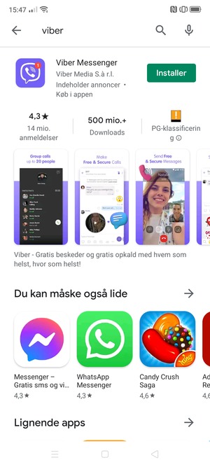 Vælg appen