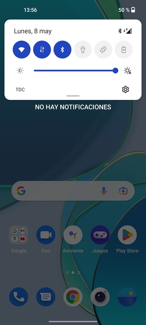 Deslice hacia abajo el menú superior de nuevo