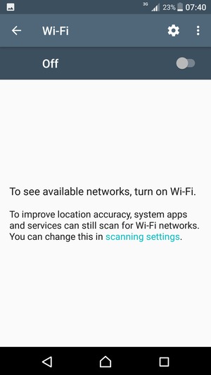 Turn on Wi-Fi