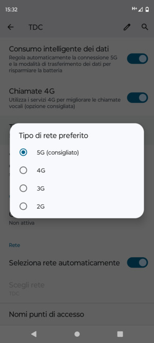 Seleziona la tua opzione preferita