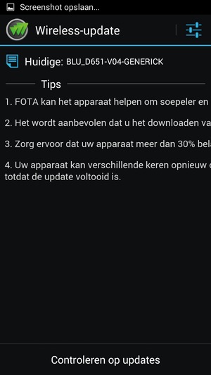 Selecteer Controleren op updates