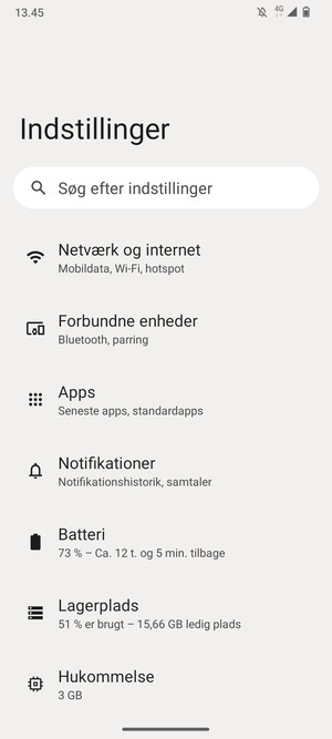 Vælg Netværk og internet