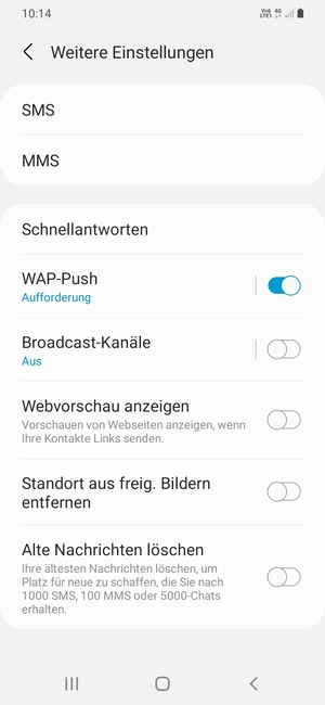 Wählen Sie SMS