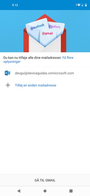 Vælg GÅ TIL GMAIL