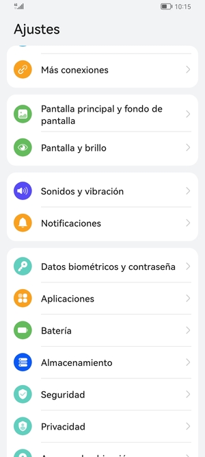 Para activar su bloqueo de pantalla, vaya al menú Ajustes y seleccione Datos biométricos y contraseña