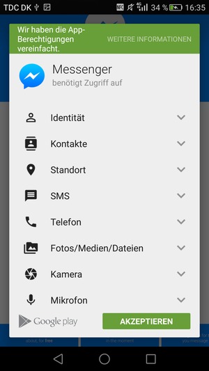 Wählen Sie AKZEPTIEREN