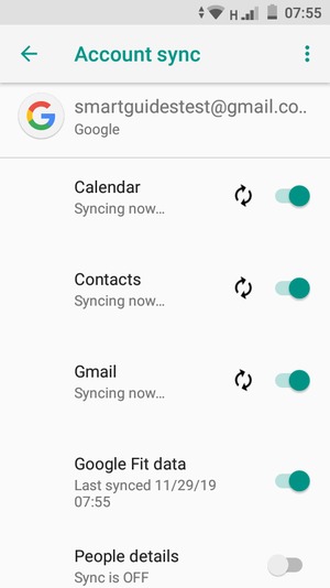 Your contacts from Google will now be synced to your Itel