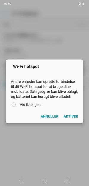 Vælg AKTIVER