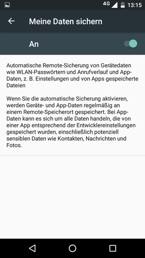 Wählen Sie die Zurück-Taste