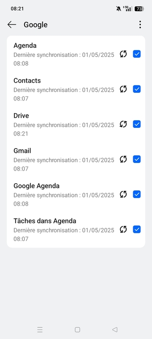 Sélectionnez le bouton du Menu