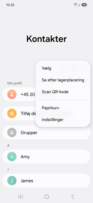 Vælg Indstillinger