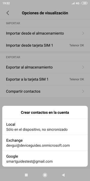 Seleccione su cuenta Google