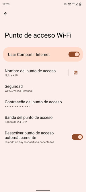 El teléfono ha sido configurado para su uso como módem
