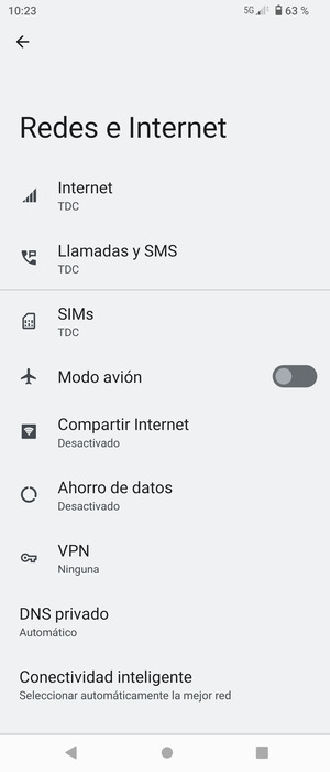 Seleccione Compartir Internet