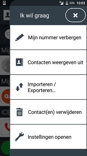 Selecteer Importeren / Exporteren...