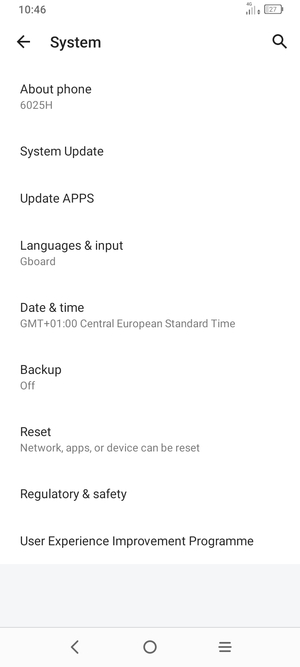 Select Backup