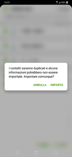 Seleziona IMPORTA