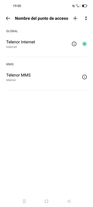 El teléfono ha sido configurado para MMS