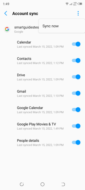 Select Sync now