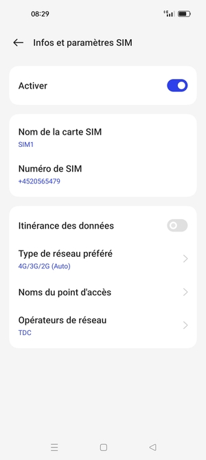 Pour changer de réseau en cas de problèmes de réseau, sélectionnez Opérateurs de réseau