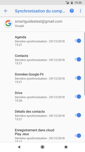 Sélectionnez le bouton du Menu