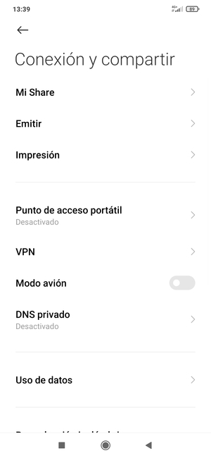 Seleccione Punto de acceso portátil