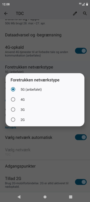Vælg din foretrukne mulighed