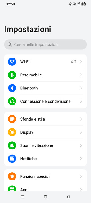 Seleziona Rete mobile