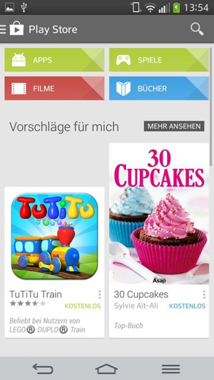 Wählen Sie die Suchen-Taste