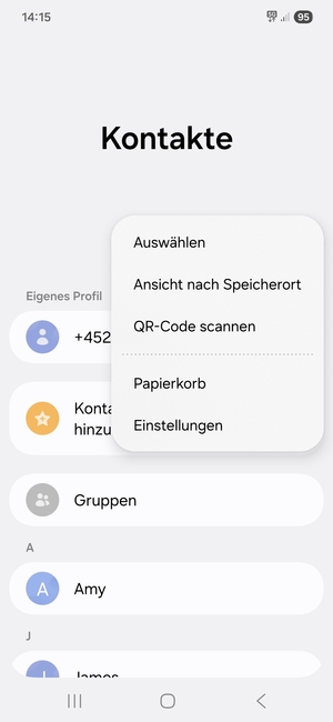 Wählen Sie Einstellungen