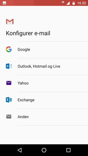 Vælg Exchange