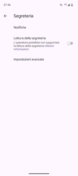 Seleziona Impostazioni avanzate