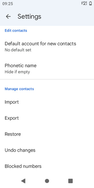 Scroll to and select Import