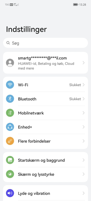 Vælg Mobilnetværk