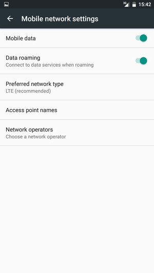 Turn Data roaming on or off