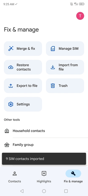 Your contacts will be saved to your Google account and saved to your phone the next time Google is synced.