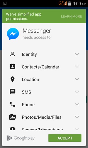Select ACCEPT