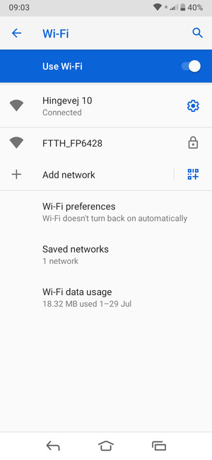 You are now connected to the Wi-Fi network