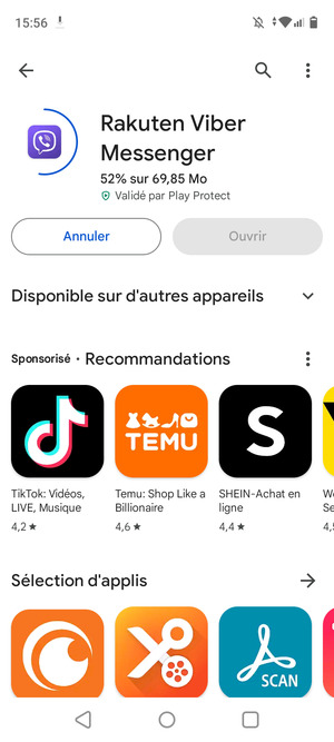 Veuillez attendre la fin de la procédure d'installation