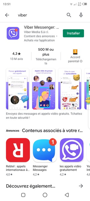 Sélectionnez l'appli